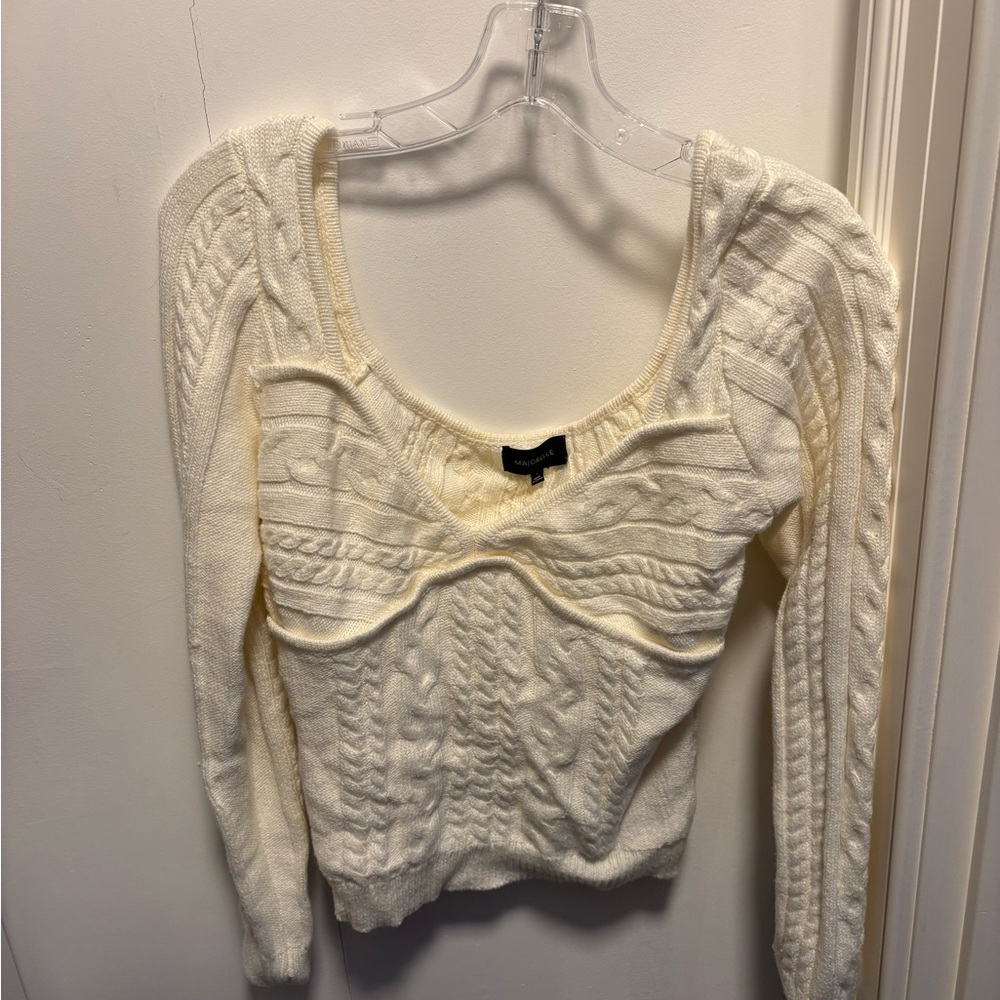 MAJORELLE Ivory Knit Sweater